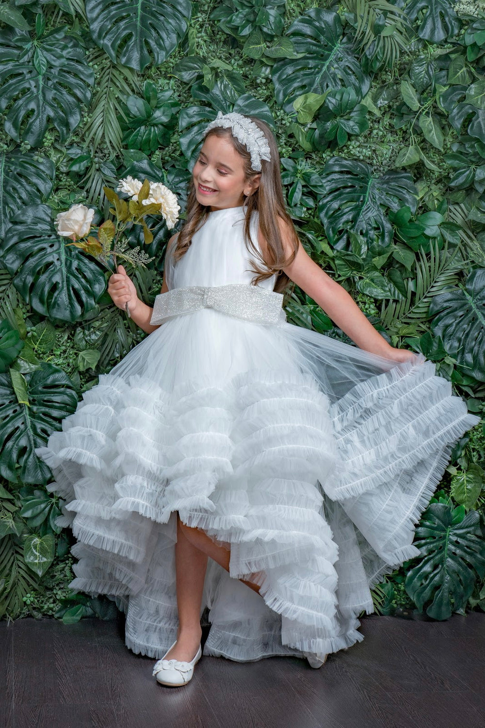 white christmas dress for girls