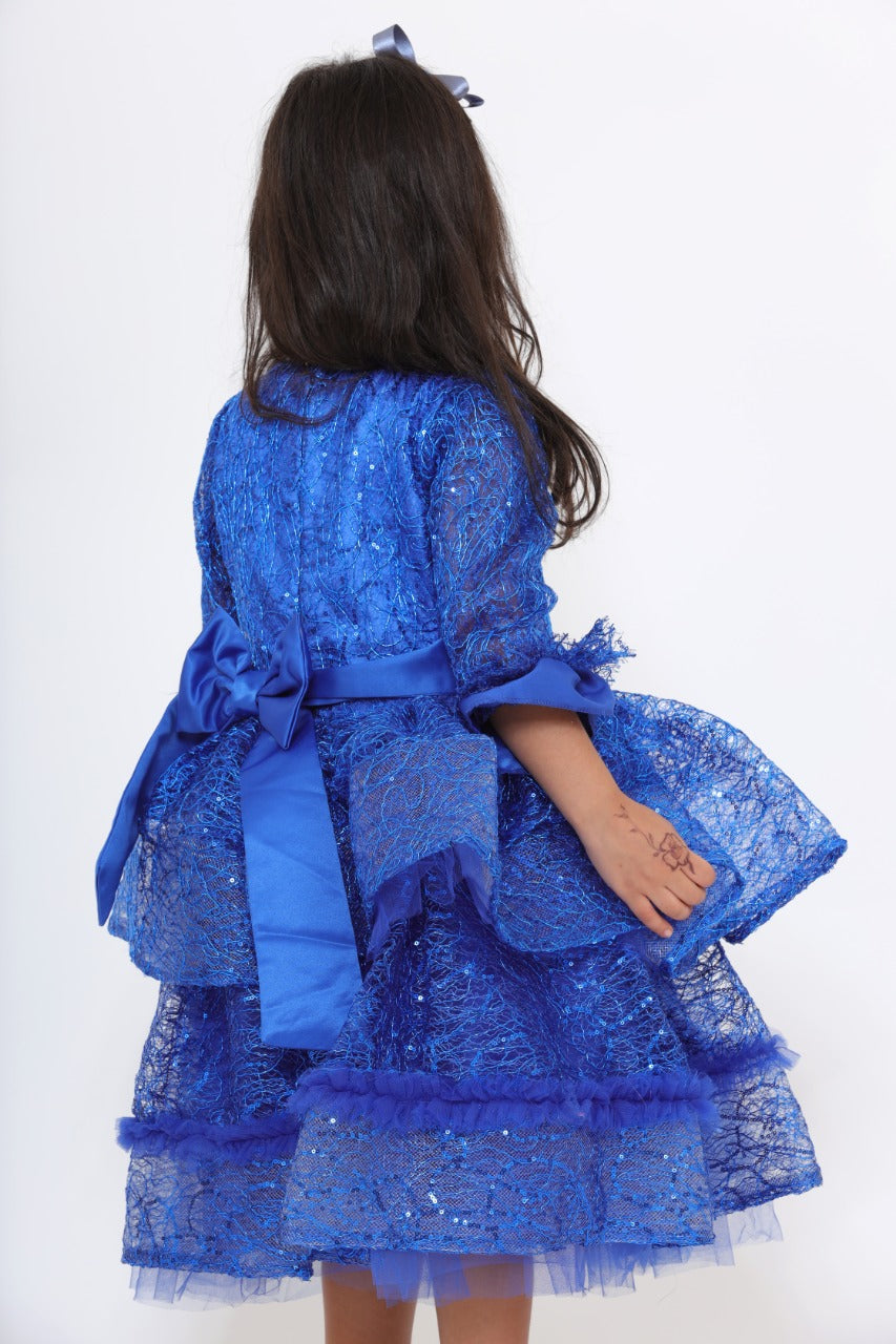 Eva Blue Party Dress For Girls